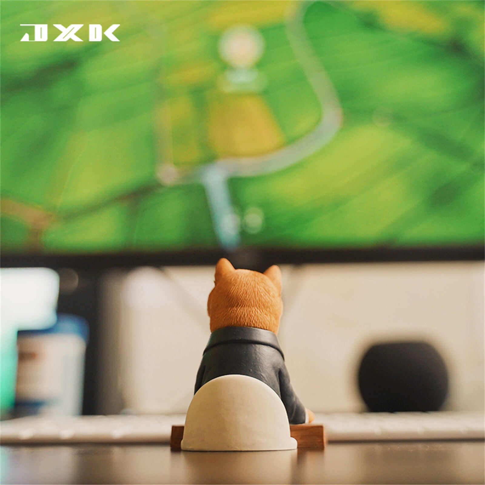 JXK 1/6 Shiba Inu Working Overtime Dog Model