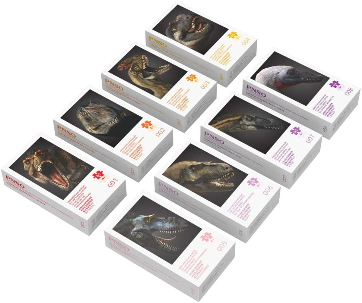 8Pcs PNSO Dinosaur Museum Puzzle Poster Figure