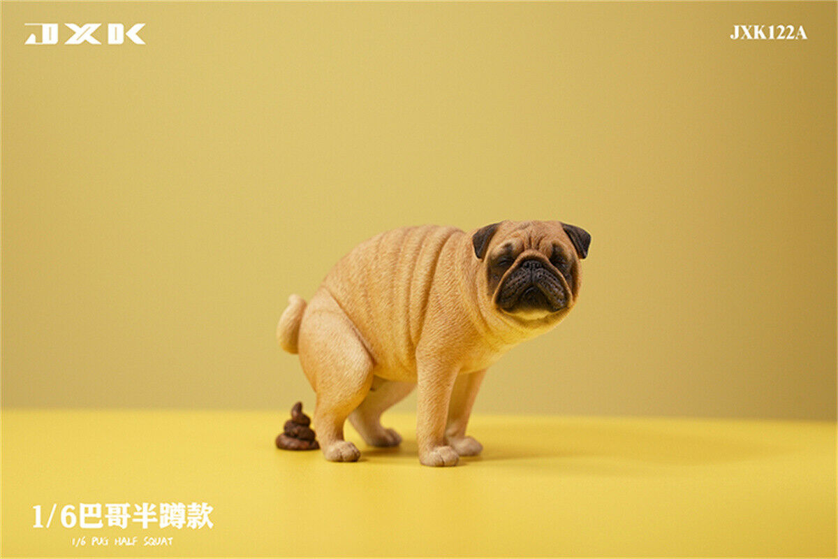 JXK 1/6 Pug Half Squat Model