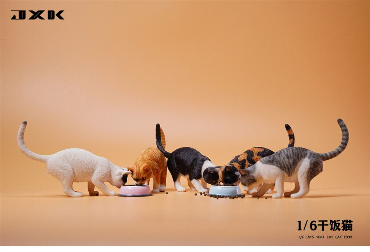 JXK 1/6 Cats That Eat Cat Food Model
