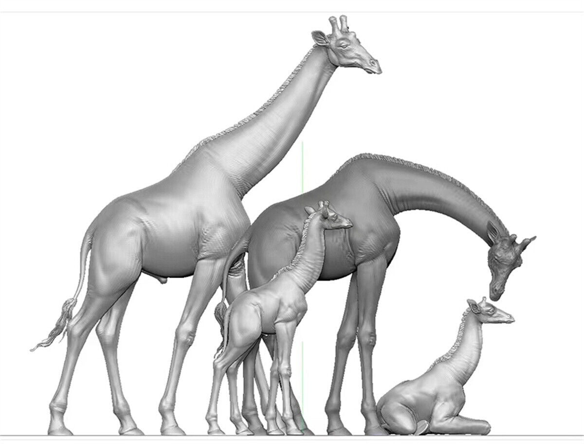 WANSHOU Studio The Giraffe Family Scene Statue