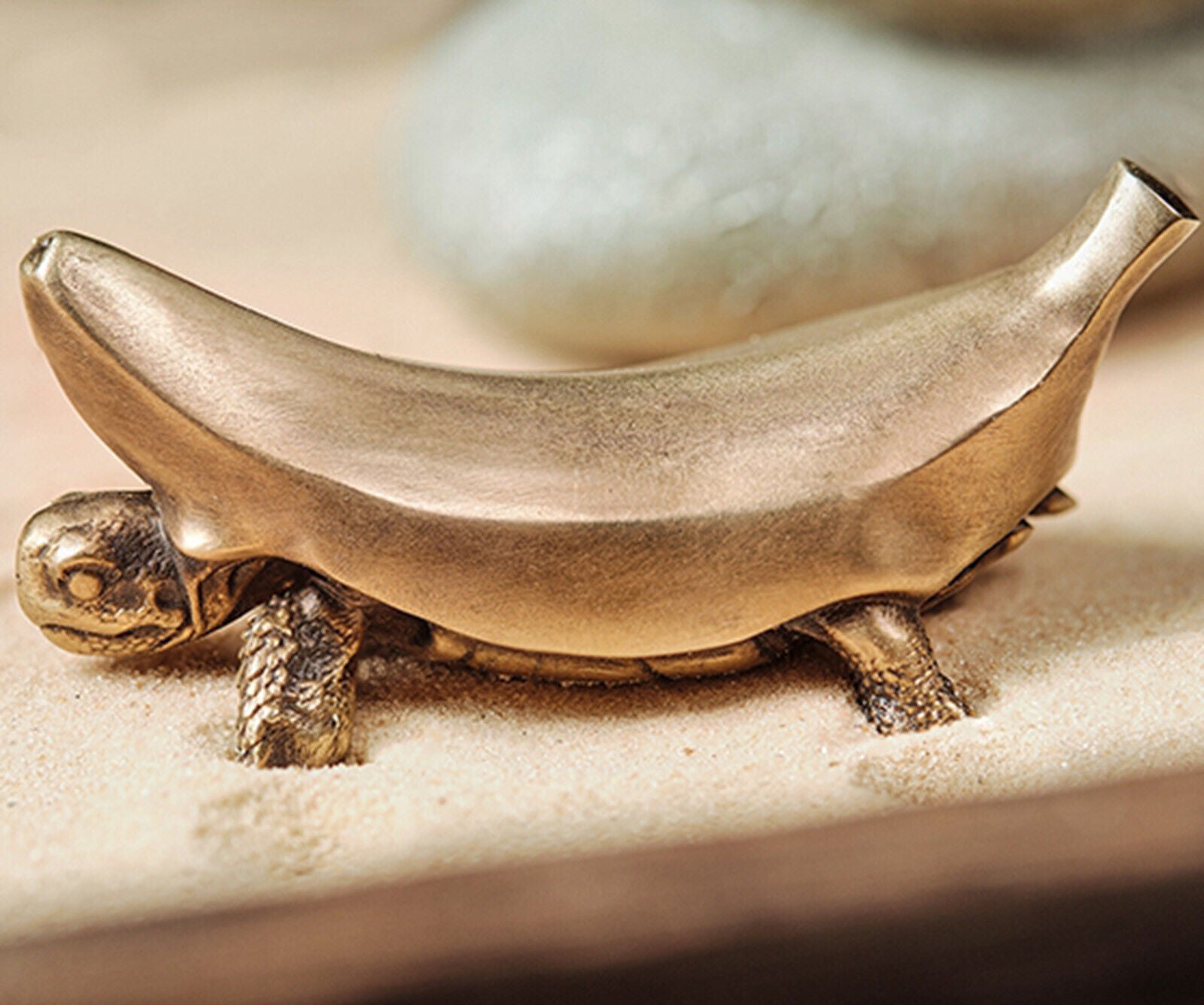 KONGZOO Brass Banana Turtle Model