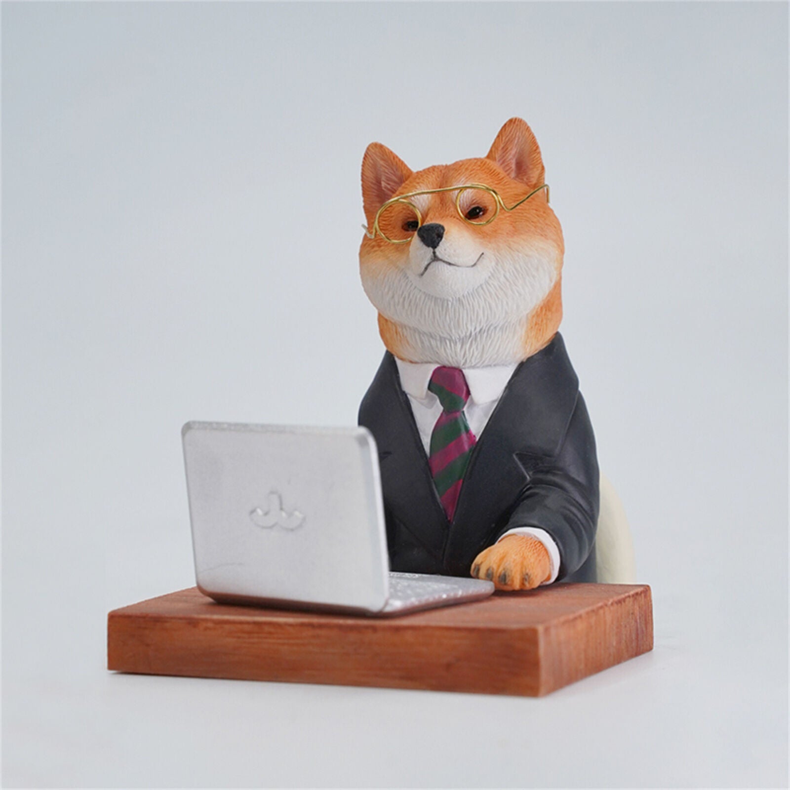 JXK 1/6 Shiba Inu Working Overtime Dog Model