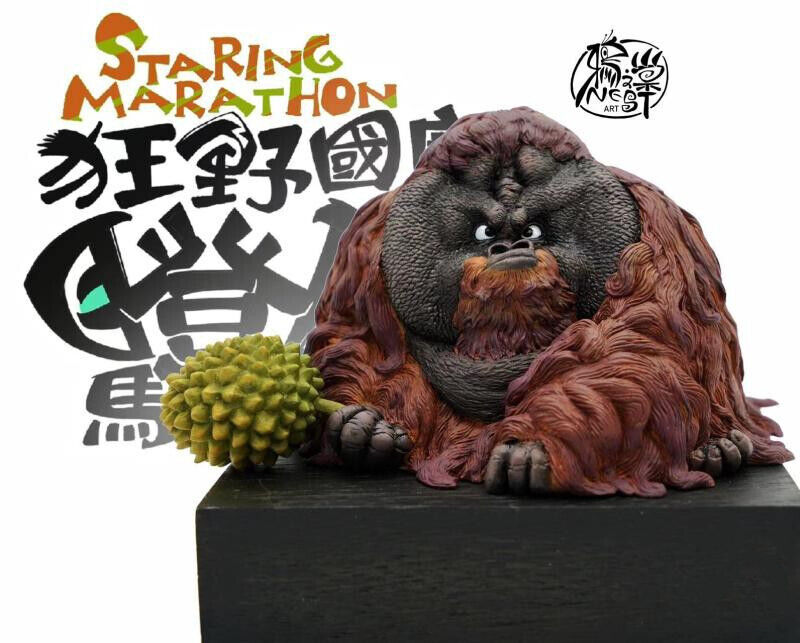 Animal Staring Marathon Orangutan Model