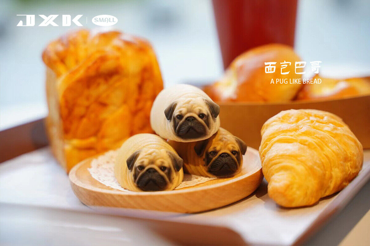 JXK Small A Pug Like Bread Model