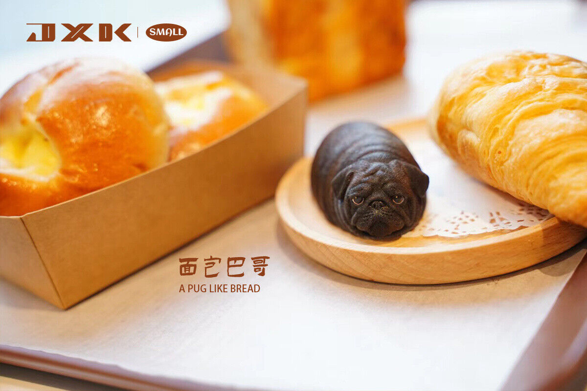 JXK Small A Pug Like Bread Model