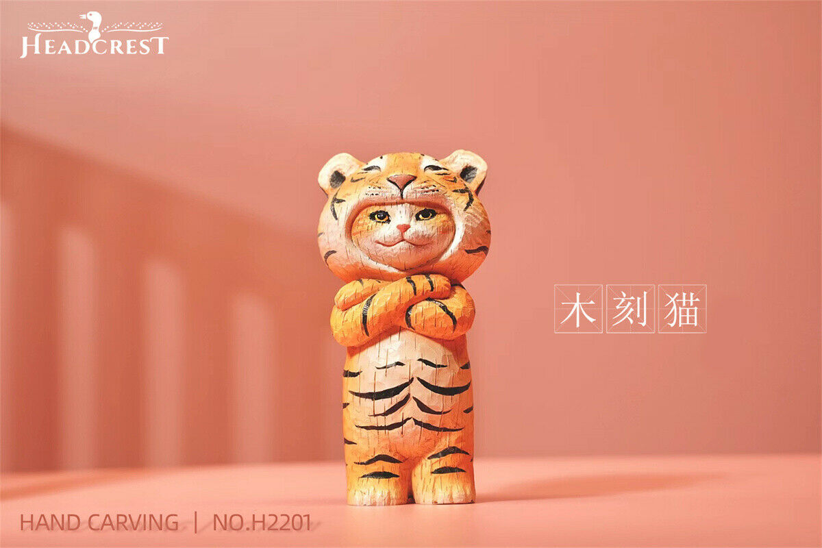 HEADCREST Woodcut Cat Model