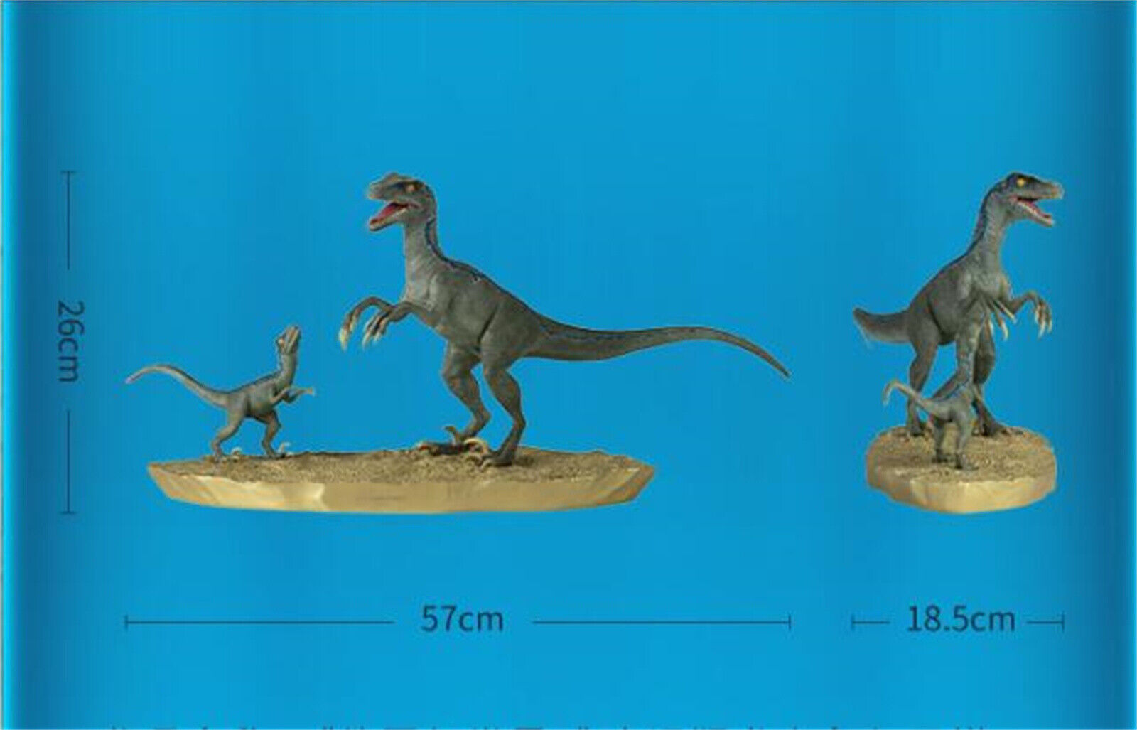 TONGSHIFU 1/8 Velociraptor & Baby Model