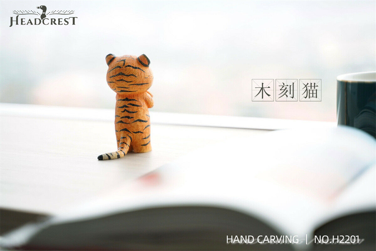 HEADCREST Woodcut Cat Model