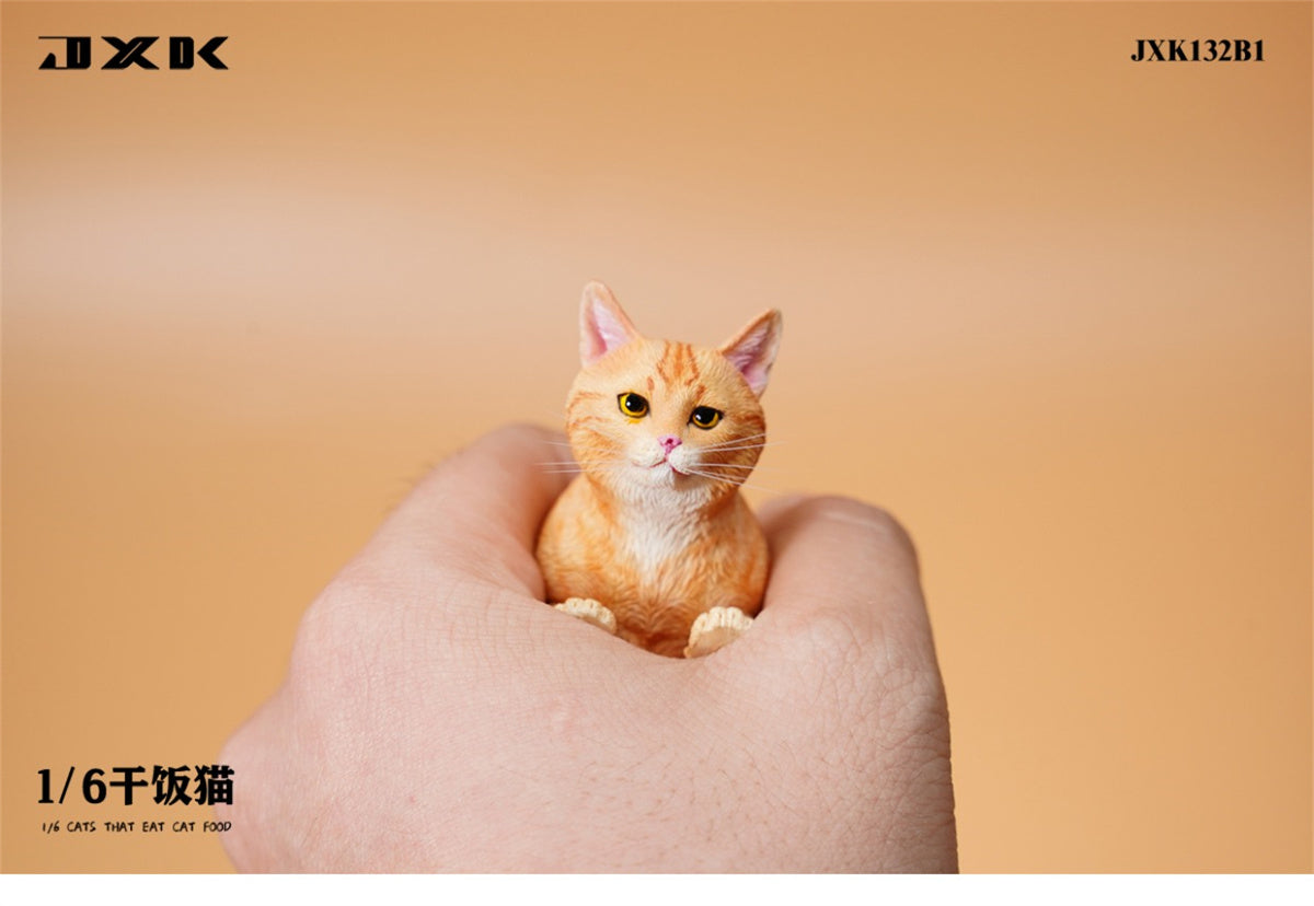 JXK 1/6 Cats That Eat Cat Food Model