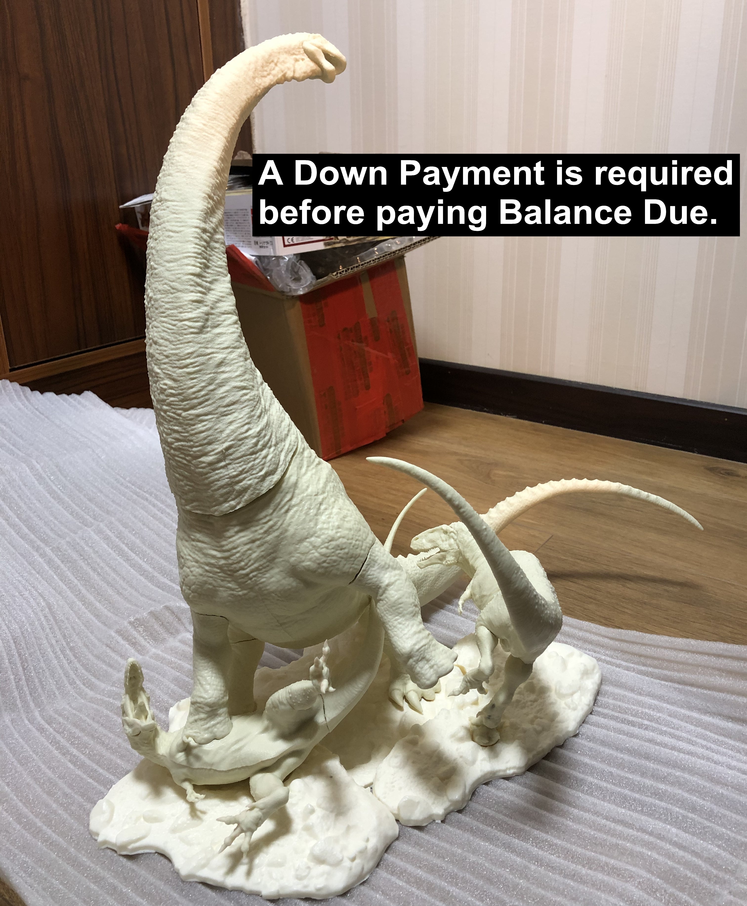 PASSION CHARGER Argentinosaurus huinculensis Fight Mapusaurus roseae Scene Dinosaur GK Statue