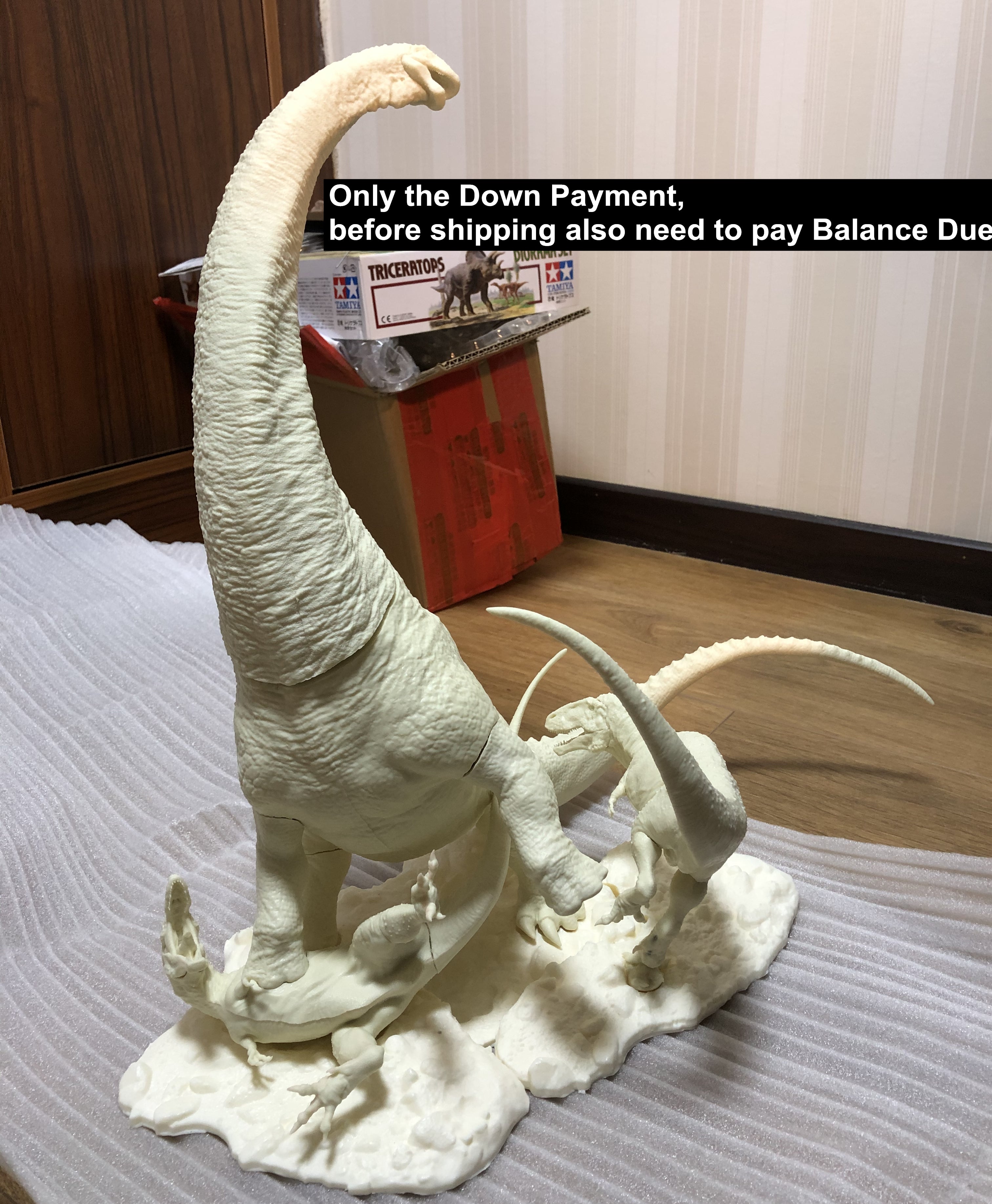 PASSION CHARGER Argentinosaurus huinculensis Fight Mapusaurus roseae Scene Dinosaur GK Statue