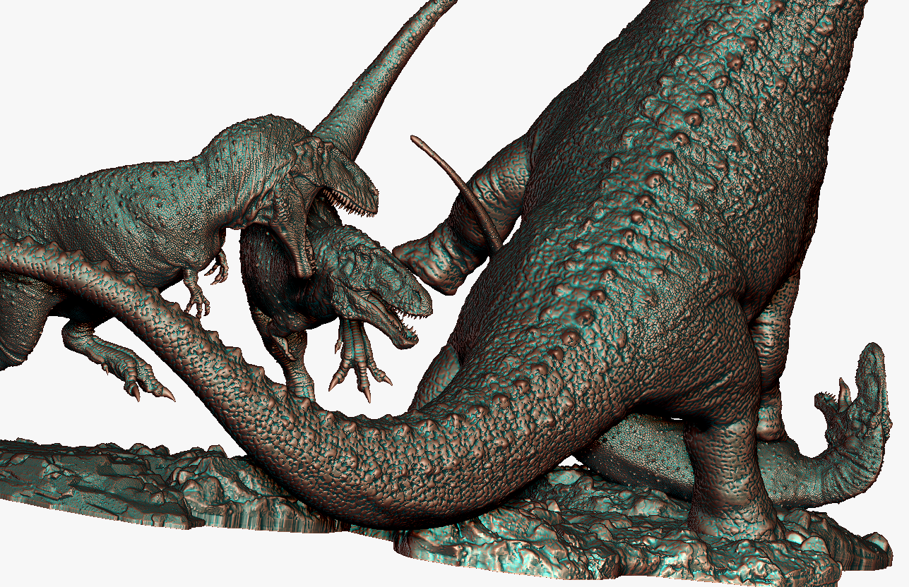 PASSION CHARGER Argentinosaurus huinculensis Fight Mapusaurus roseae Scene Dinosaur GK Statue