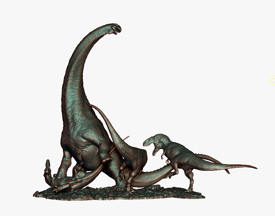 PASSION CHARGER Argentinosaurus huinculensis Fight Mapusaurus roseae Scene Dinosaur GK Statue