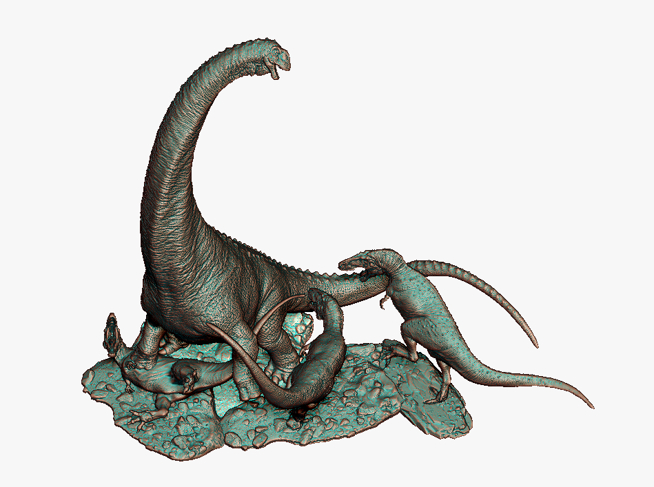 PASSION CHARGER Argentinosaurus huinculensis Fight Mapusaurus roseae Scene Dinosaur GK Statue