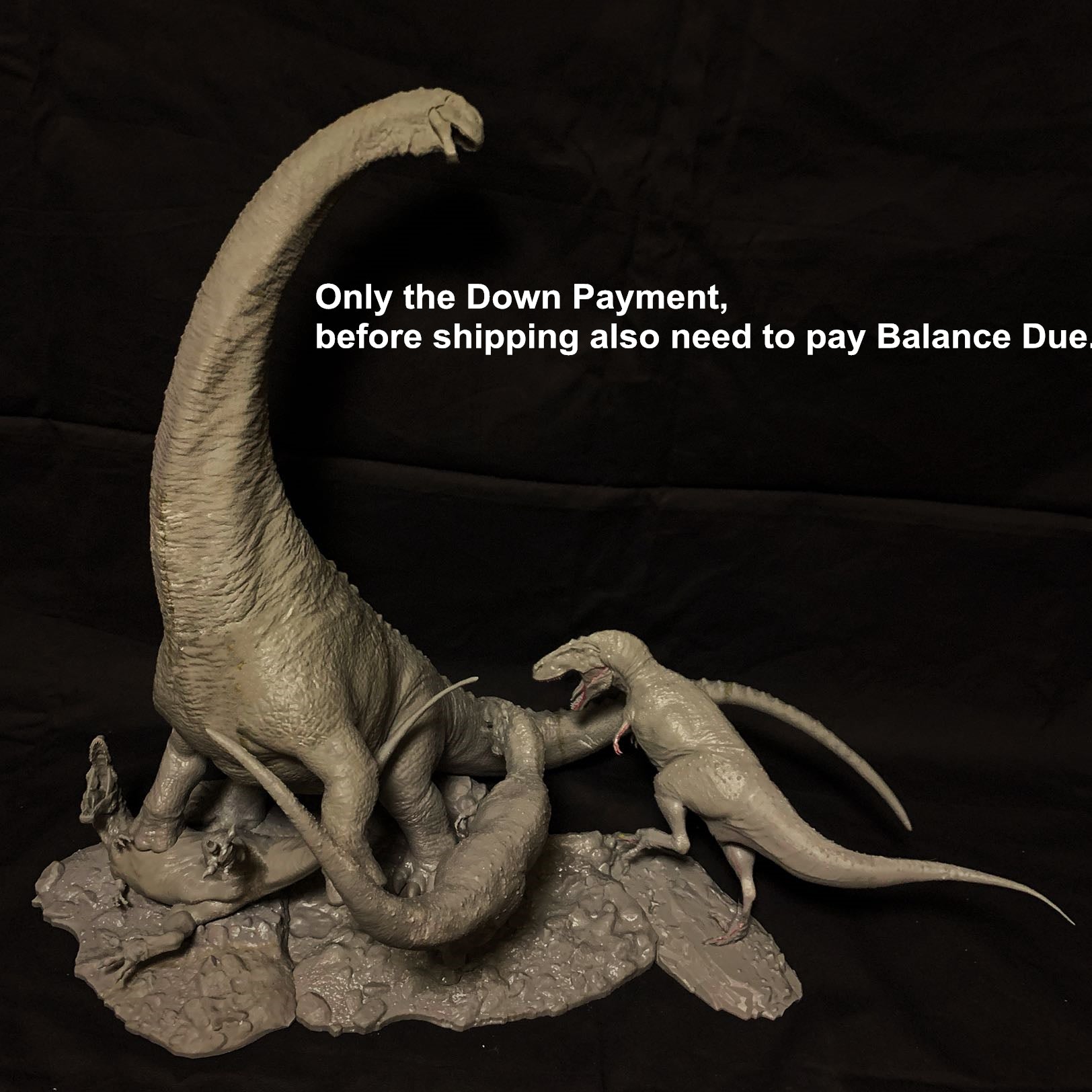 PASSION CHARGER Argentinosaurus huinculensis Fight Mapusaurus roseae Scene Dinosaur GK Statue