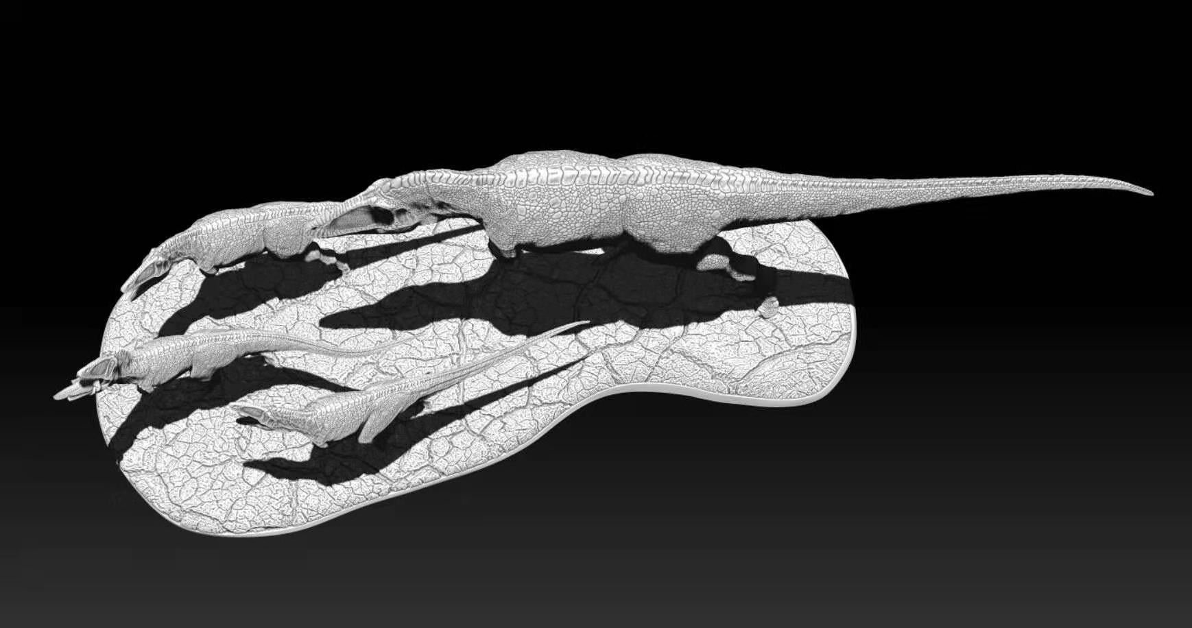 1/20 Carcharodontosaurus Family Scene Statue Unpainted GK