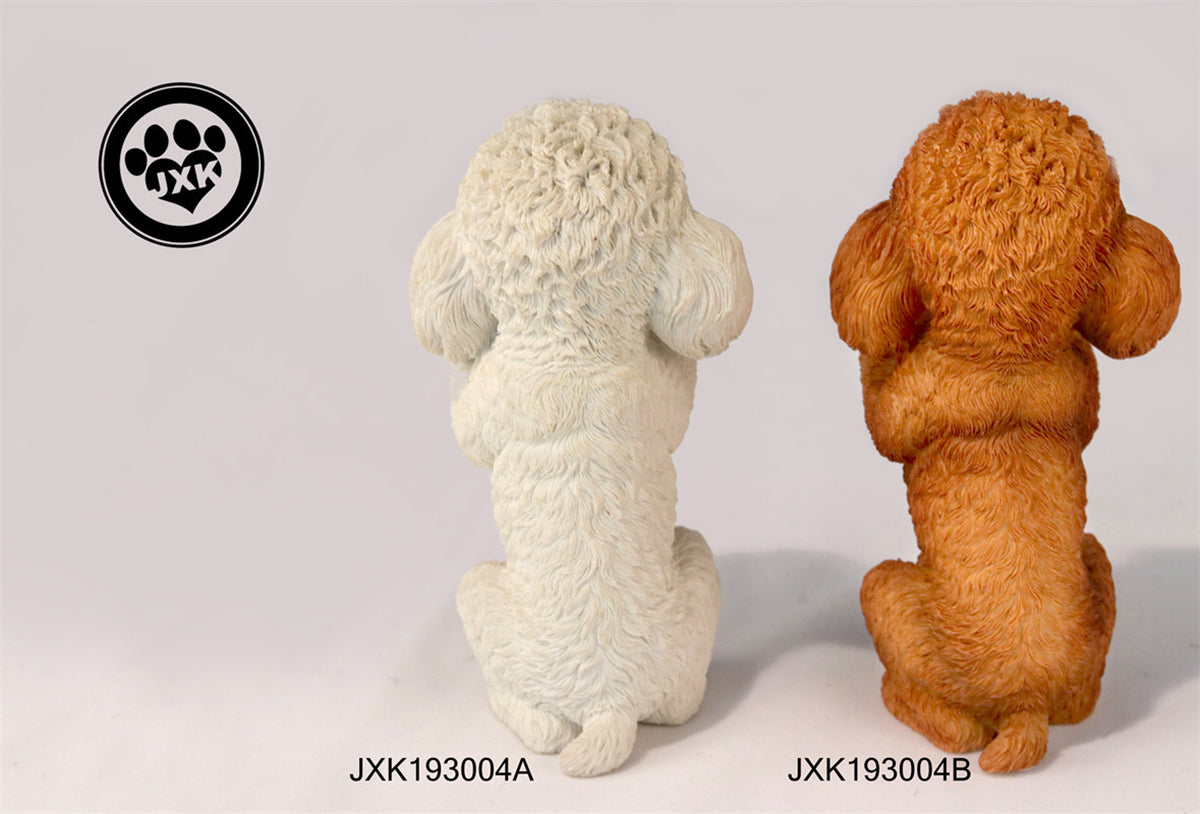 JXK Cute Poodle Dog Pet Figure