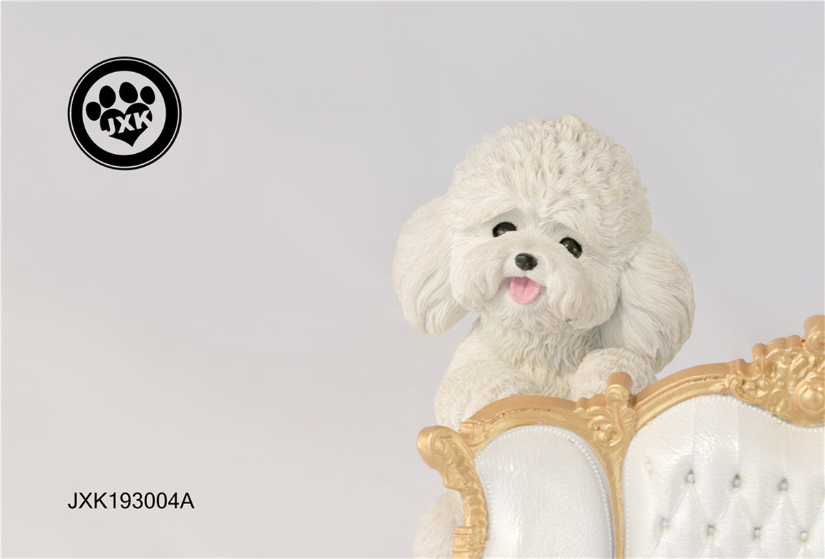 JXK Cute Poodle Dog Pet Figure
