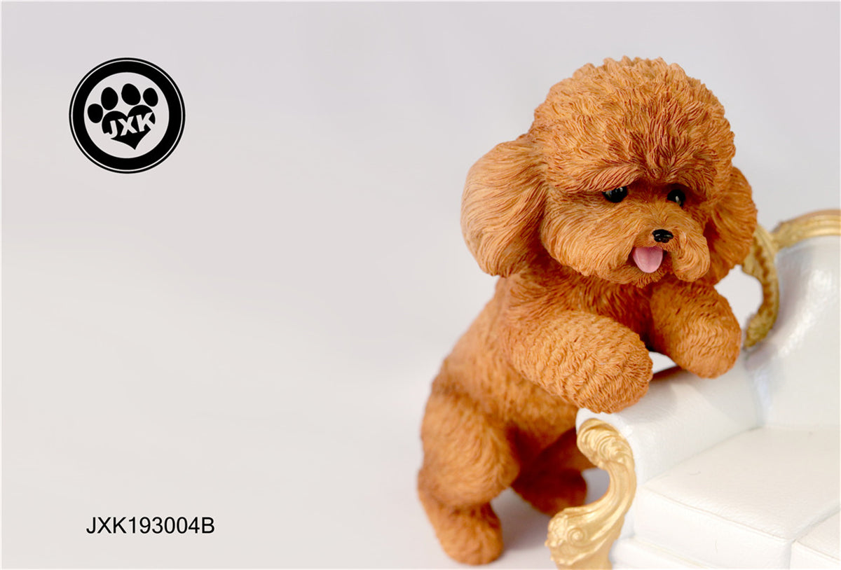 JXK Cute Poodle Dog Pet Figure