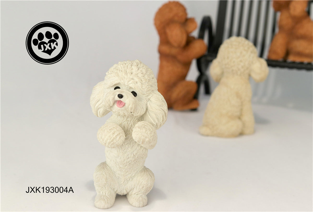 JXK Cute Poodle Dog Pet Figure