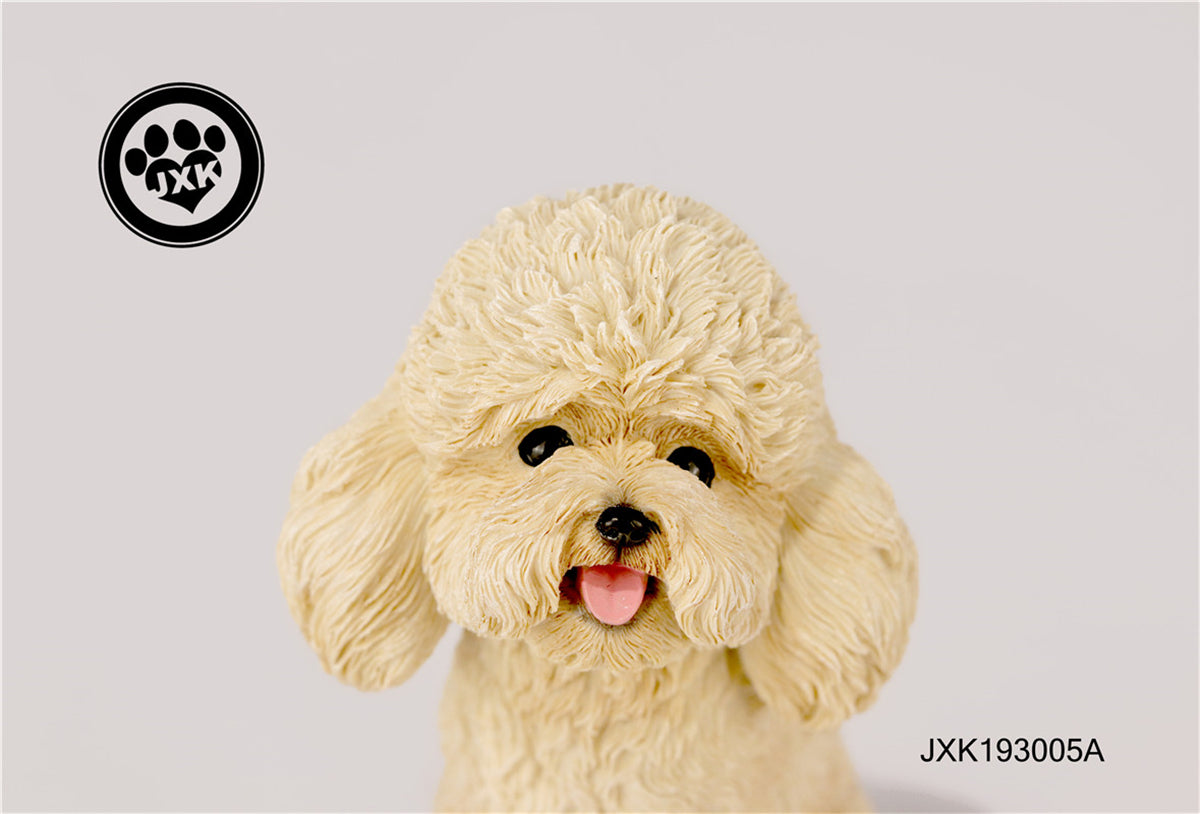 JXK Cute Poodle Dog Pet Figure