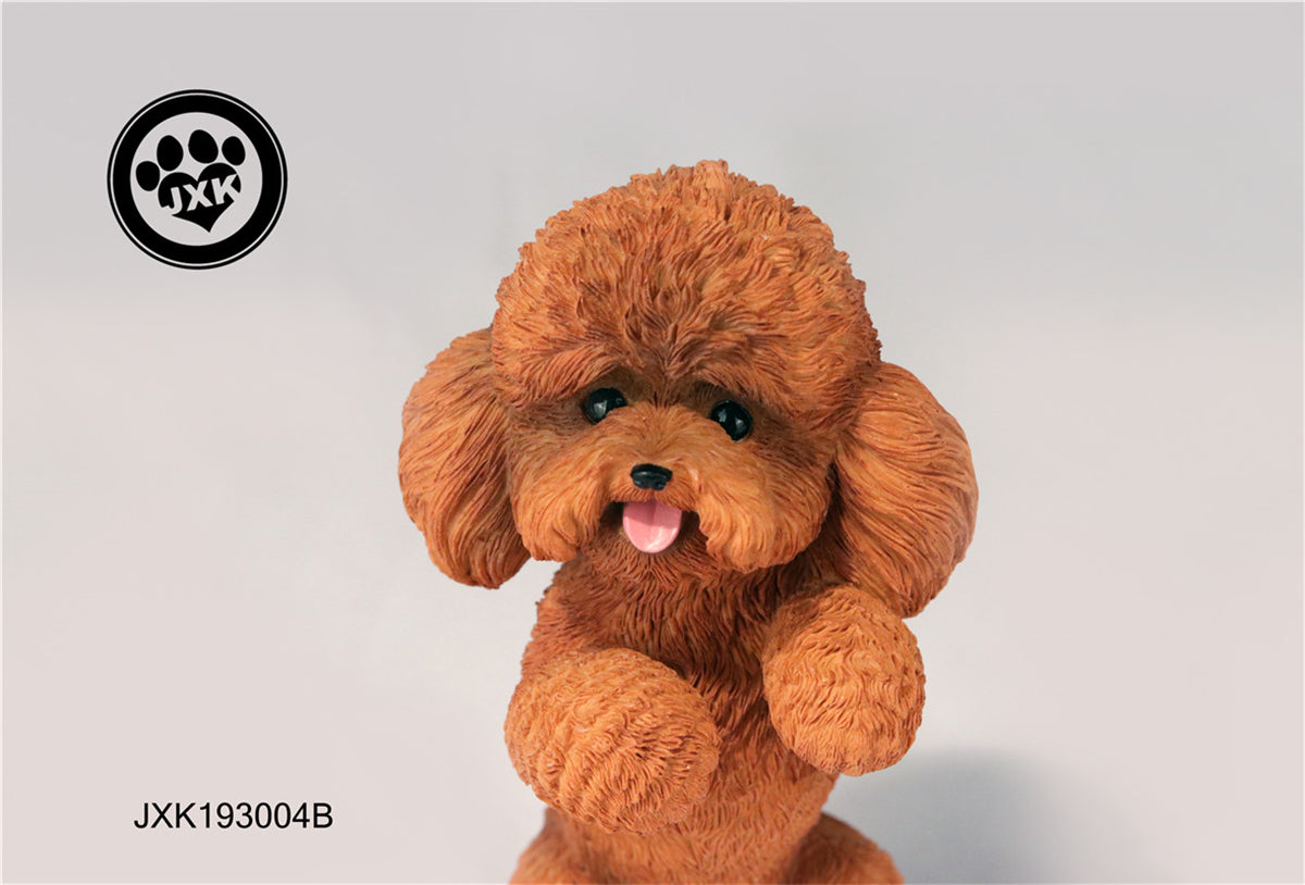 JXK Cute Poodle Dog Pet Figure