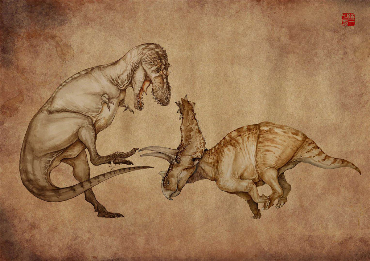 1/18 Daspletosaurus VS Titanoceratops Statue