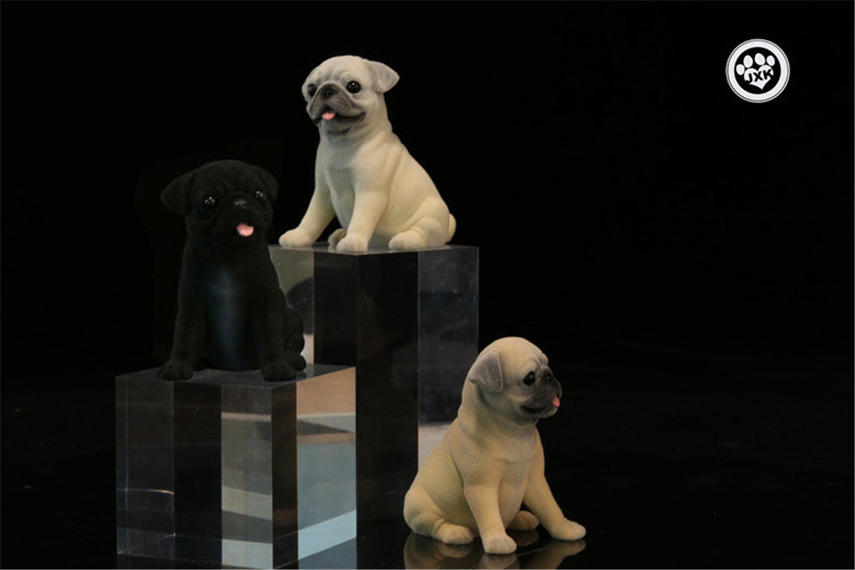 JXK Fluff Pug Dog Figure