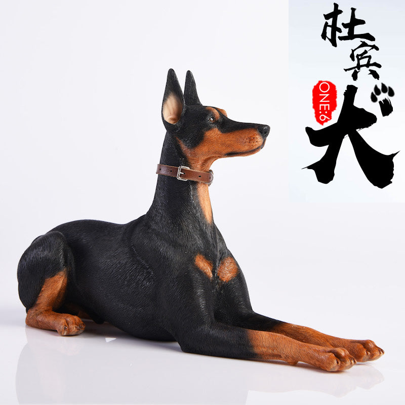 JXK 1/6 Doberman Dog Figure
