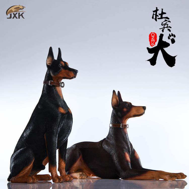JXK 1/6 Doberman Dog Figure