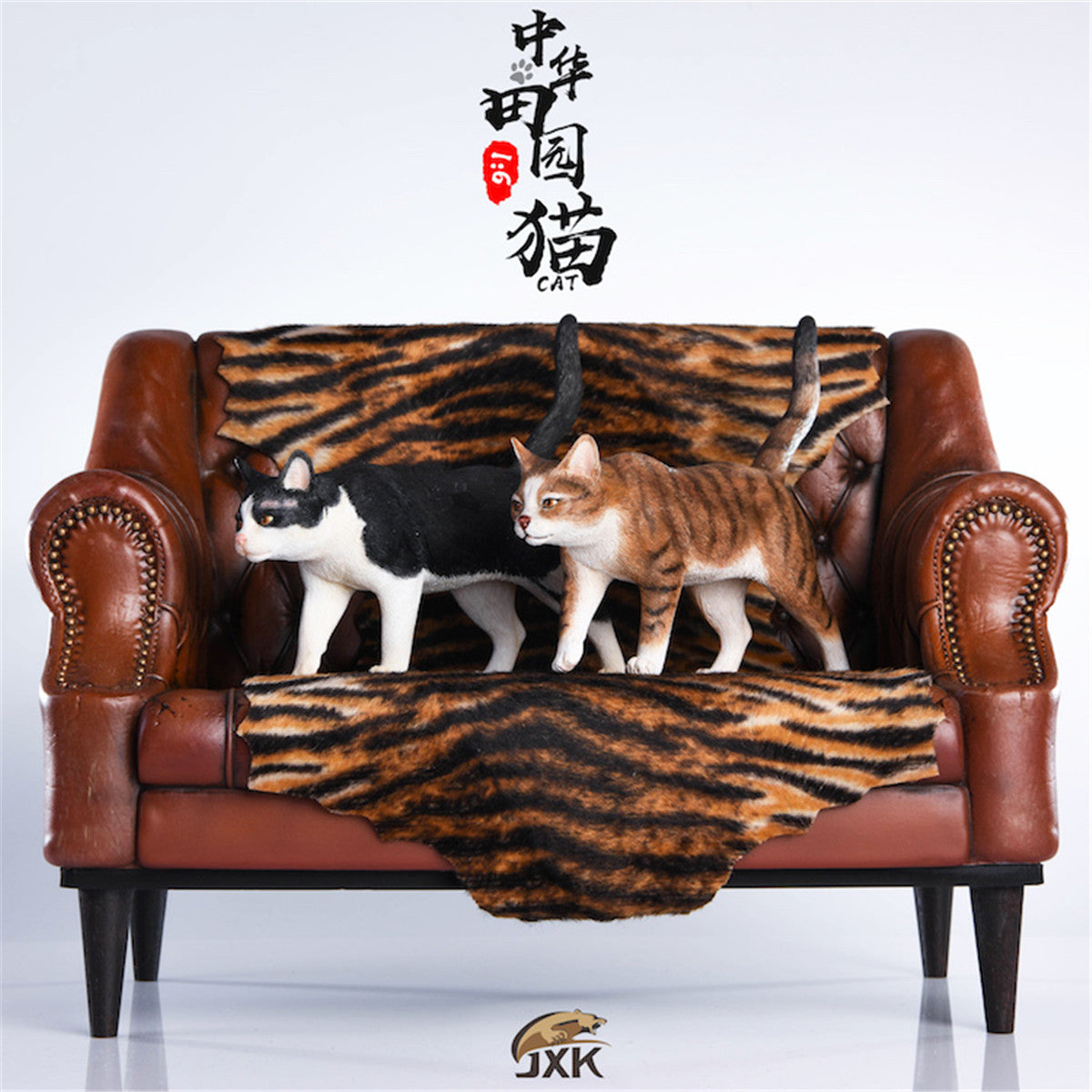JXK Chinese Garden Cat Figure