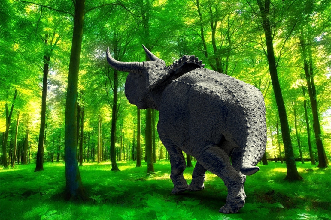 Nasutoceratops Graze Pose Statue