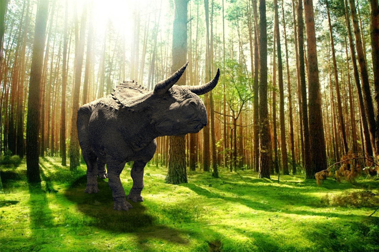 Nasutoceratops Graze Pose Statue