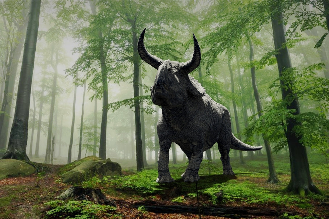 Nasutoceratops Graze Pose Statue