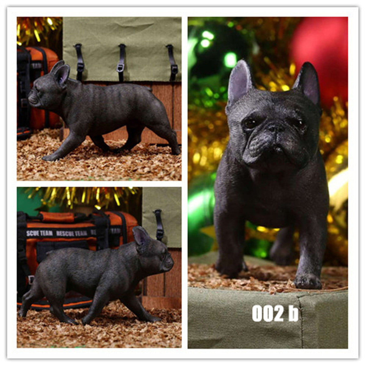 2Pcs/Set Mr.Z French Bulldog Figure