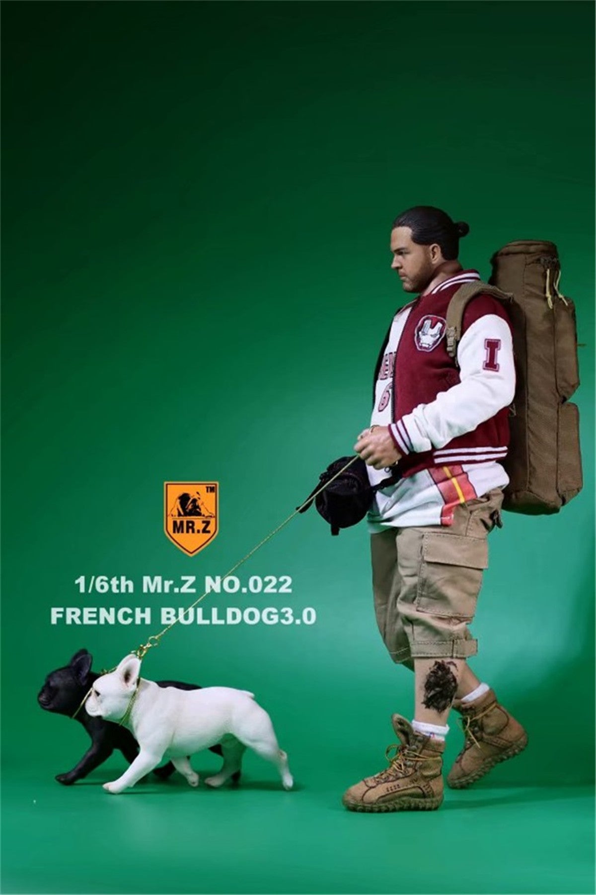2Pcs/Set Mr.Z French Bulldog Figure