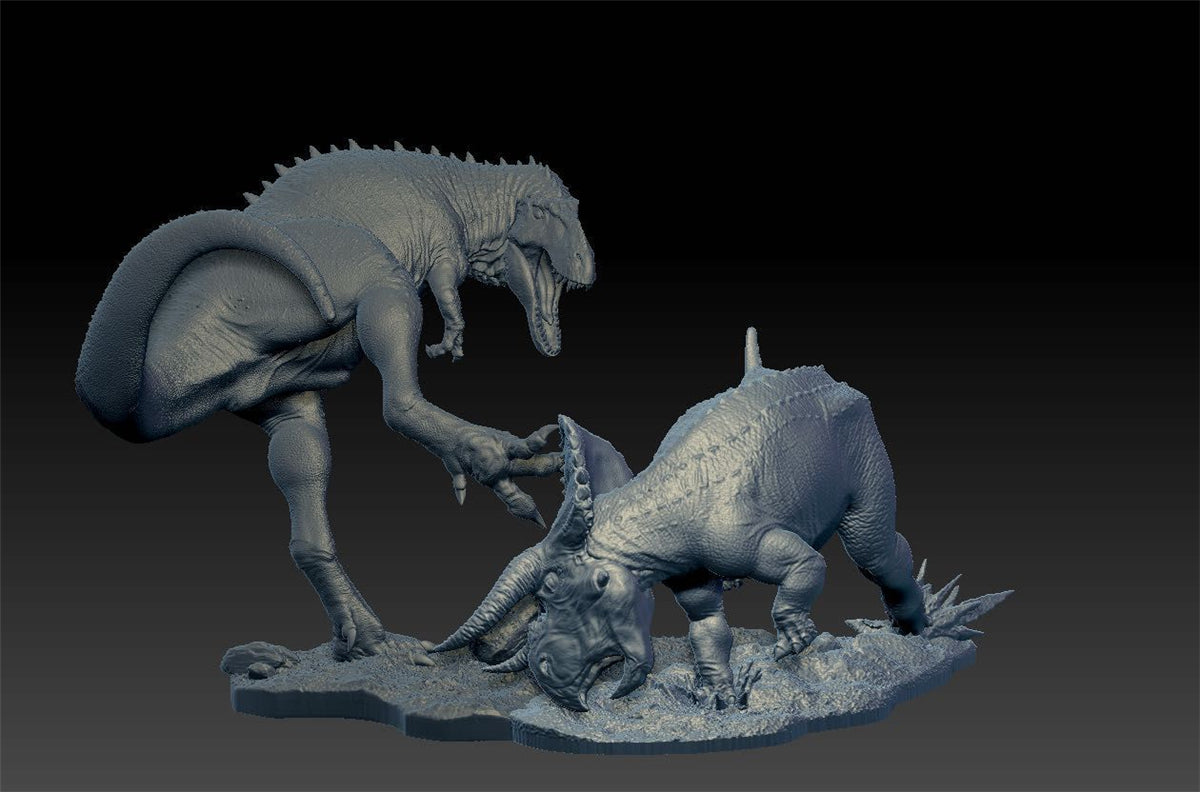 PASSION CHARGER Teratophoneus VS Nasutoceratops Scene