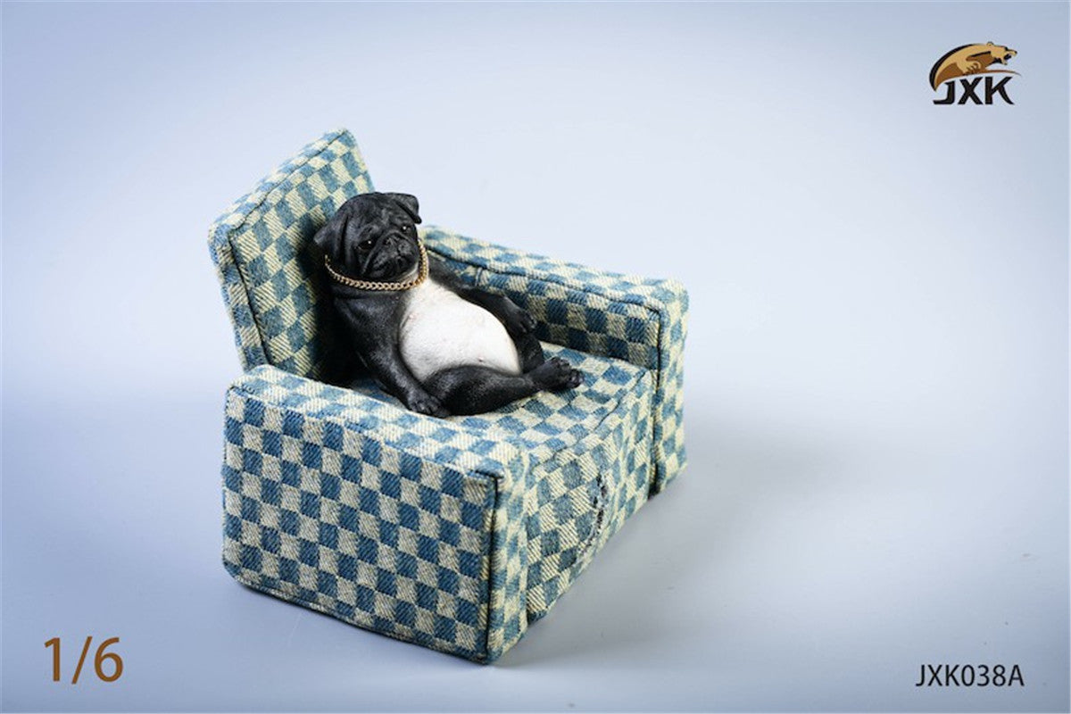 JXK 1/6 Decadent Pug With Sofa Model