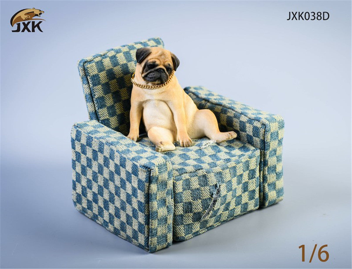 JXK 1/6 Decadent Pug With Sofa Model