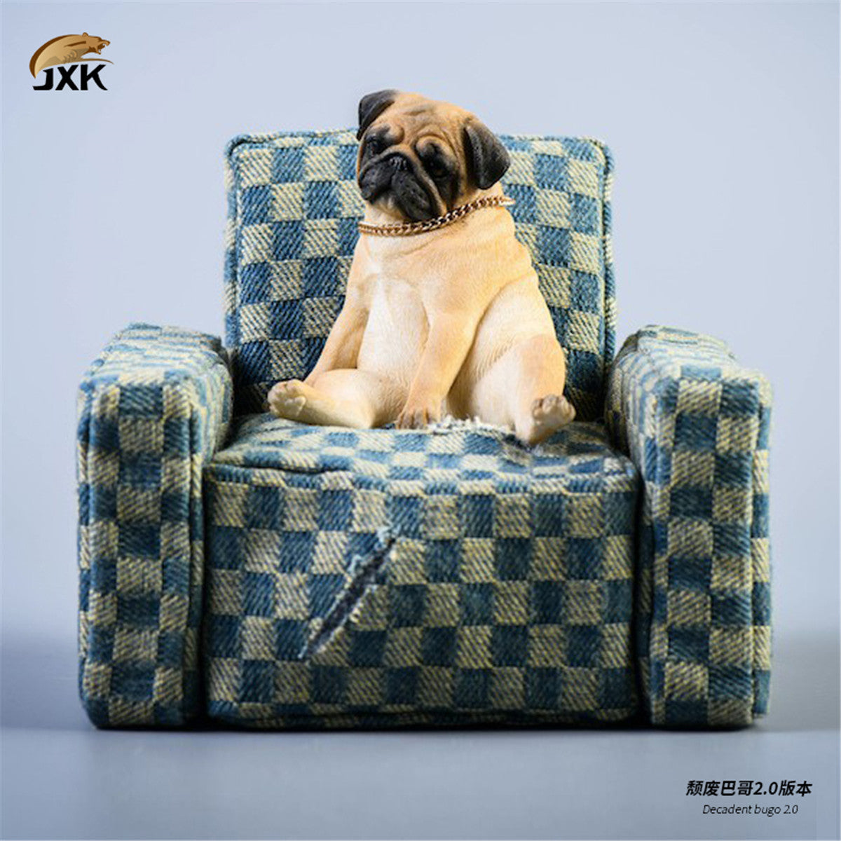 JXK 1/6 Decadent Pug With Sofa Model