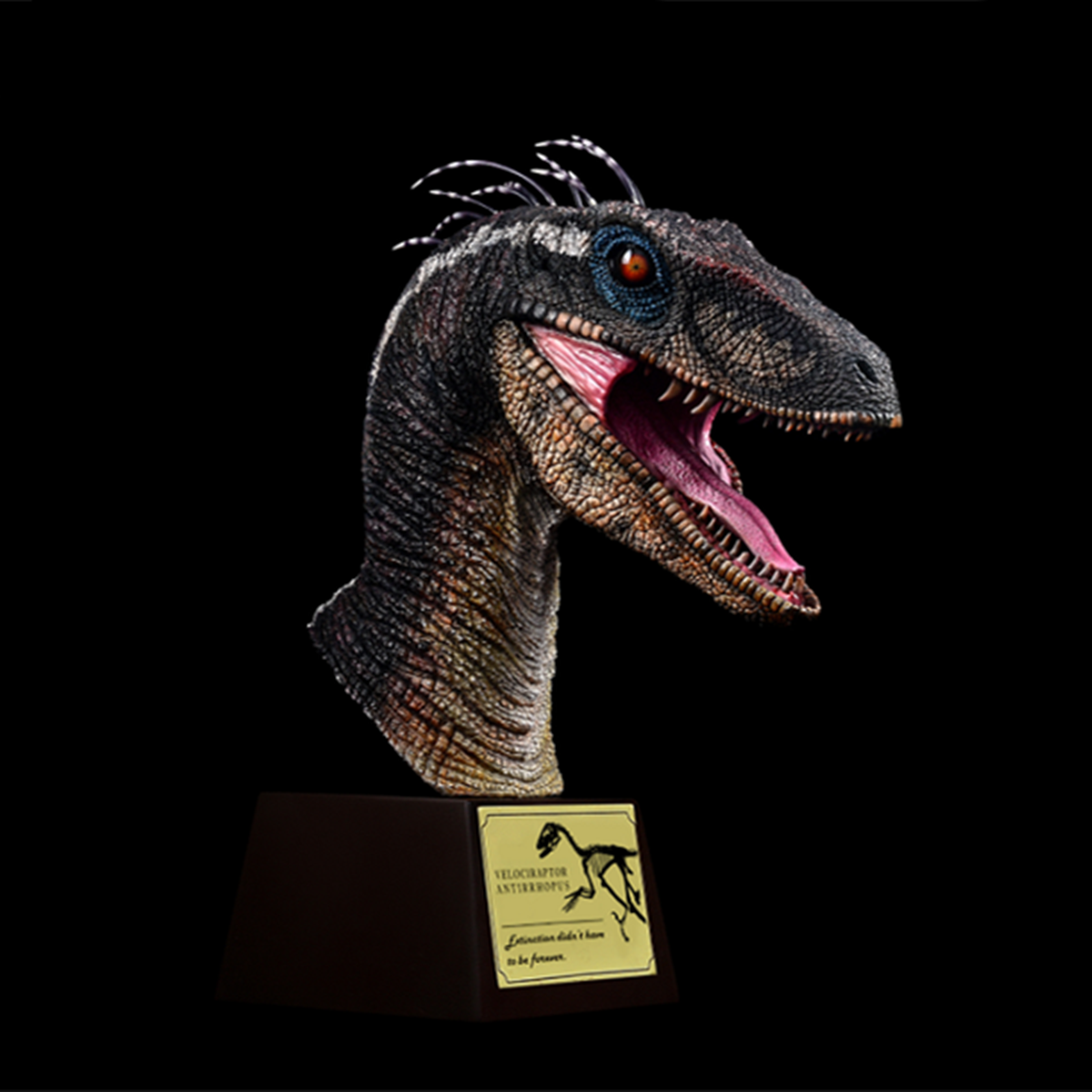 ITOY Male Velociraptor Head Bust Model