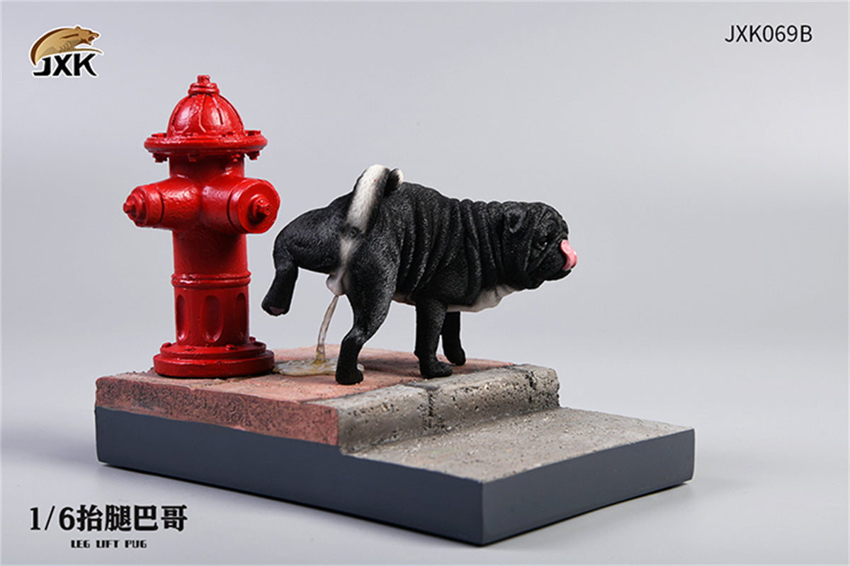 JXK 1/6 Leg Lift Pug Model
