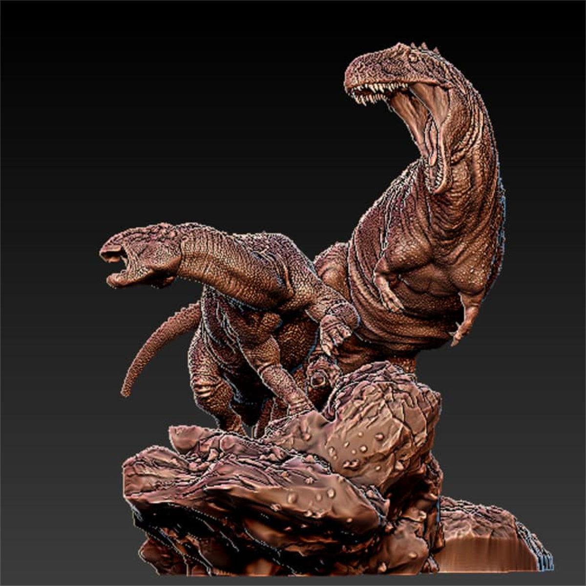 1/20 Acrocanthosaurus Prey Tenontosaurus Unpainted Model, image size:1200x1201