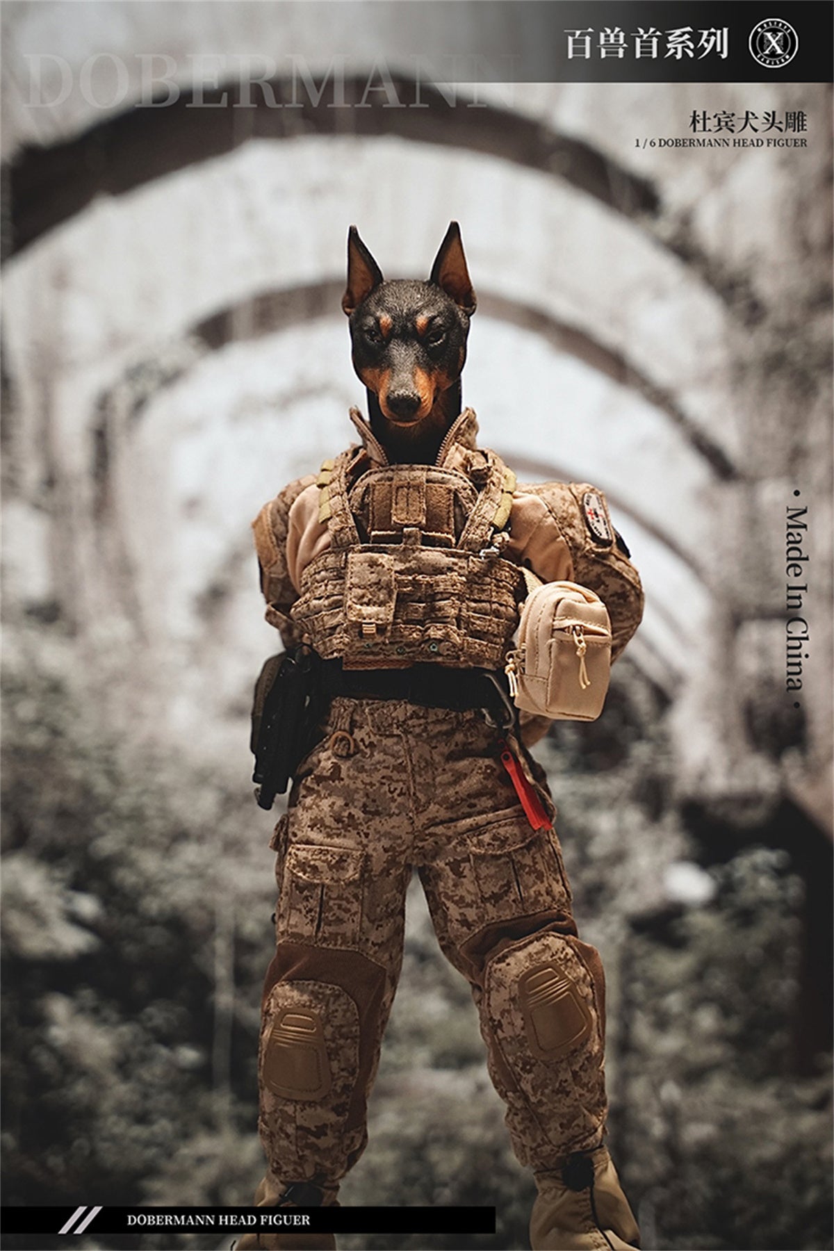 Mostoys 1/6 Dobermann Head Figure