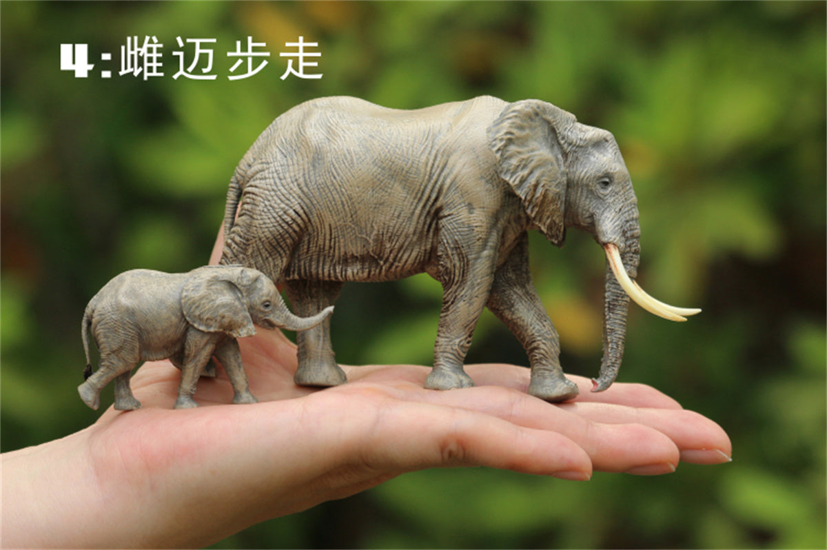 Dafei African Elephants Scene Model