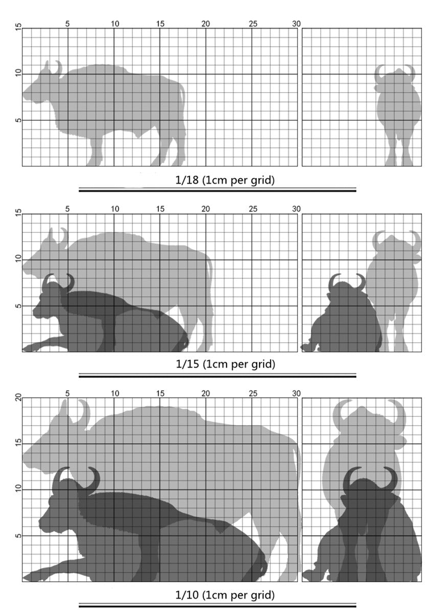 Dafei Bos Frontalis Scene Statue