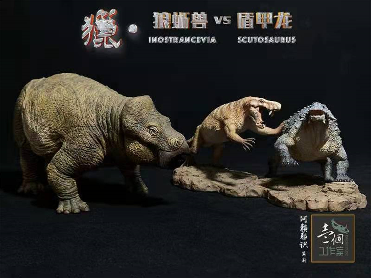 DINONE STUDIO 1/20 Inostrancevia VS Scutosaurus Scene Statue