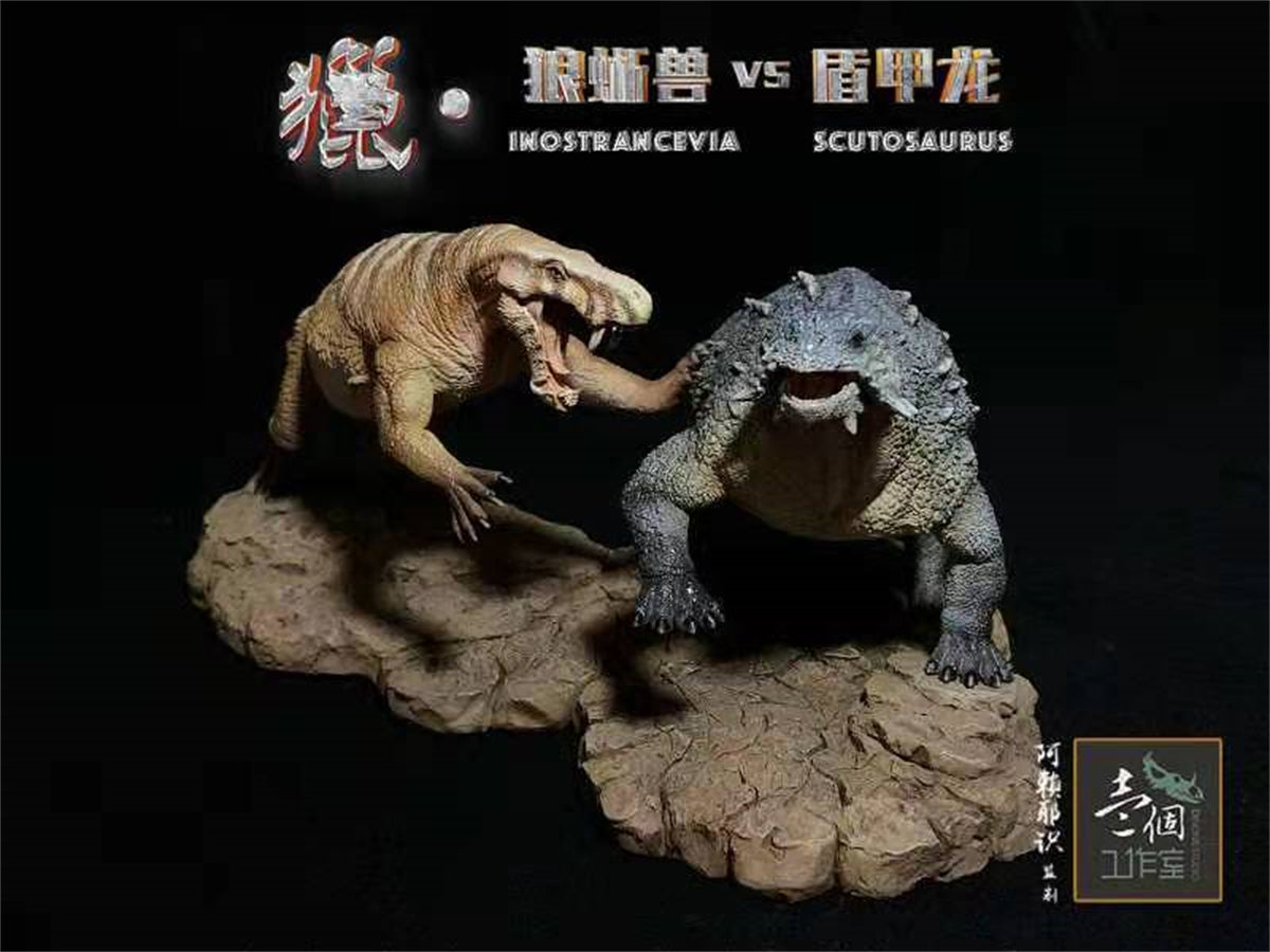 DINONE STUDIO 1/20 Inostrancevia VS Scutosaurus Scene Statue