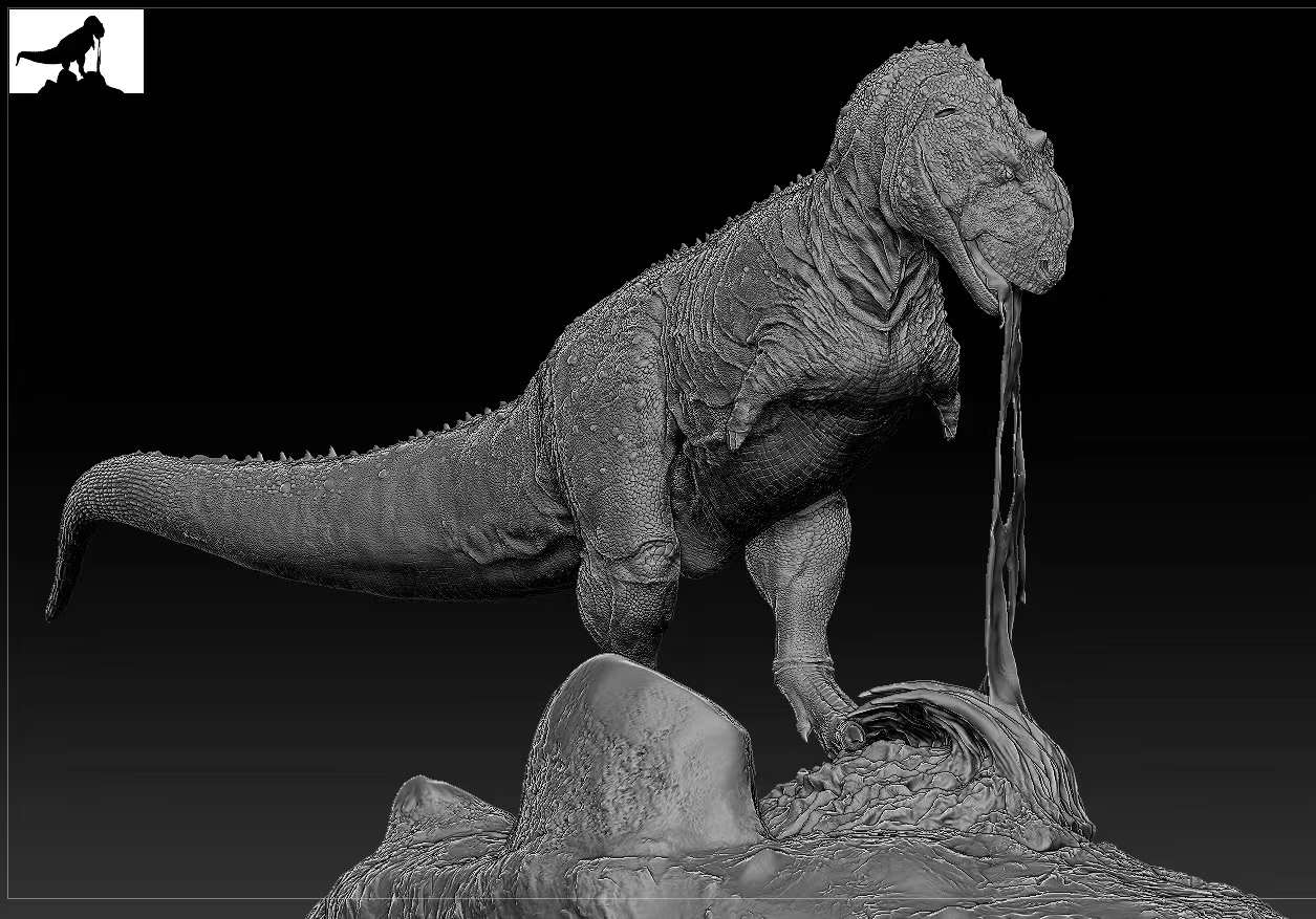 Yuppie Chen 1:20 Scale Majungasaurus Masiakasaurus Statue Unpainted Kit